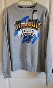 Adidas St Louis Blues Official N.H.L. Sweatshirt Grau Vintage Crew Herren Gr. Lg - Bild 1 von 12