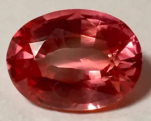 SELTEN 10,35ct GROSSER LABORGEWACHSENER 15x11mm OVALER PADPARADSCHA ROSA SAPHIR 100% KORUND - Bild 1 von 12