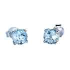 5-8MM Topaz Earring 925 Sterling Silver Earring Jewelry Sky Blue Stud Earrings