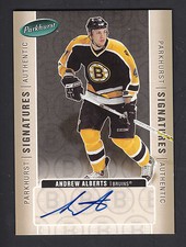 Andrew Alberts 2005-06 Parkhurst Signatures Autograph Card