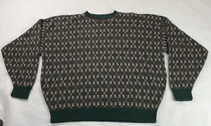 Vintage Jack Nicklaus Sweater Mens XL Jacquard Multi Colored Cotton Made In USA - Picture 1 of 11