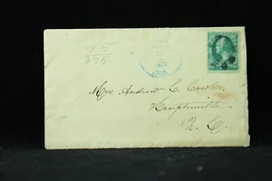 RPO: A.T. & O.R.R. NC 1871 Cover + Letter, Blue CDS, North Carolina Railroad - Picture 1 of 4