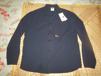 CAMISA/CHAQUETA PARA HOMBRE MEDIANA ELEMENT AZUL LS BROCHES ARRUGADOS CON BOLSILLOS - NUEVA CON ETIQUETAS Foto 1 de 4