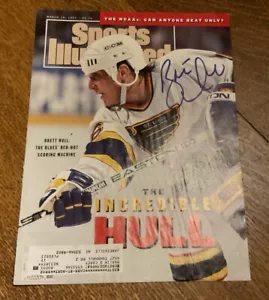 Brett Hull Autographed Sports Illustrated March 18, 1991 Excellent Condition - Picture 1 of 3