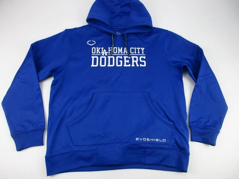 Mens Large Oklahoma City Dodgers Evoshield Minor League hoodie Team Issued Cover