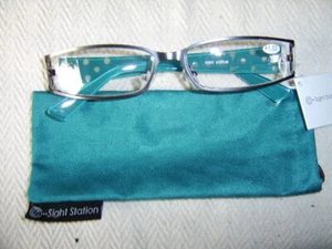 Sight Station "Petrol" von Foster Grant modische Damen Lesebrille & Etui - Bild 1 von 4