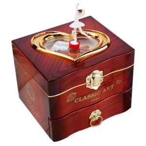Music Box Plastic Jewellery Box Carousel Hand Crank6130 - Picture 1 of 7