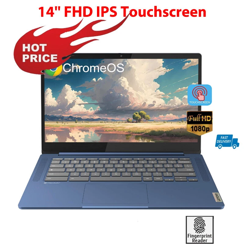 Lenovo IP Slim 3 Chrome 14M868 14" FHD (64GB eMMC, MediaTek Kompanio 520, 2.00 GHz, 4GB) Laptop - Abyss Blue - 82XJ002DUS