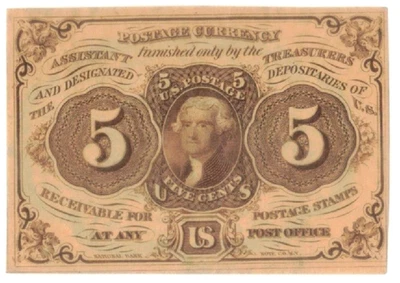 5 Cents First Issue Fractional Currency Fr#1230 - Image 1 of 2