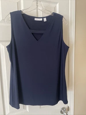 Susan Graver Gorgeous Tank Sleeveless Top Gorgeous Blue Size M beautiful - Image 1 of 3