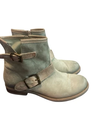 Sundance Mujer’s Gamuza Cuero Botín’s Moto Western Hecho en Italia Verde 37-7 Foto 1 de 4