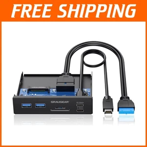 Front Panel USB C Hub with SD/microSD Reader - Picture 1 of 18