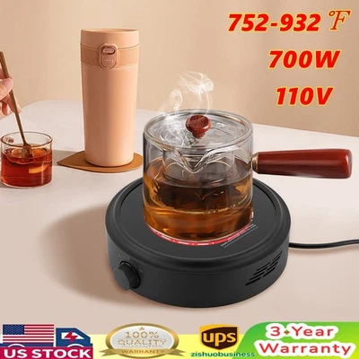 Mini fogão elétrico 700W 2 engrenagens botão fazendo chá café 752-932°F água de aquecimento - Imagem 1 de 4