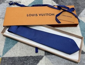 LOUIS VUITTON Micro Damier 8CM Logo Krawatte Herren LV 100% Seide Original - Bild 1 von 7