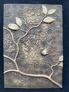 Rick Cain 1996 Sample Model 'Autumn Eyes' 3D Sculpture Limited Edition Wolf - Picture 1 of 7