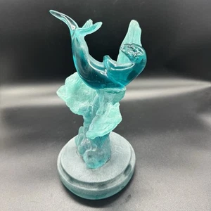 Donjo Seeotter Skulptur signiert Acryl Kunst blau/aqua 97/975 10 Zoll - Bild 1 von 9