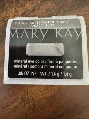 New In Package Mary Kay Mineral Eye Color Silver Satin Full Size - Image 1 of 2