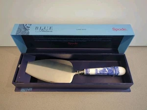 Spode Blue Italian Cake Slicer/Server~Porcelain Handle~ Perfect Condition NIB - Picture 1 of 8