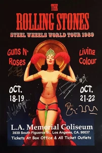 1989 THE ROLLING STONES CONCERT POSTER WALL AST PRINT SIZE 10 X 15 INCHES - Picture 1 of 1