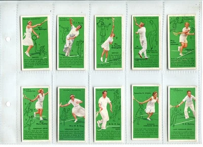 Tennis 1936 Players Cigarette Cards - Full Set of 50 Cards - Image 1 of 4
