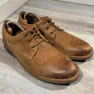 Zapatos Oxford Clarks Edgewick de cuero liso para hombre talla 10 marrón - Imagen 1 de 10