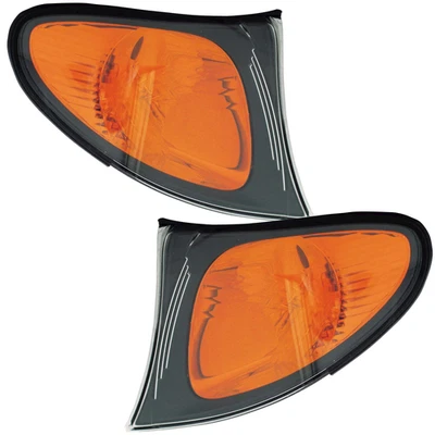 Frontblinker Set für BMW E46 3er Limo Touring 2001-2005 Schwarz Gelb Orange - Bild 1 von 4