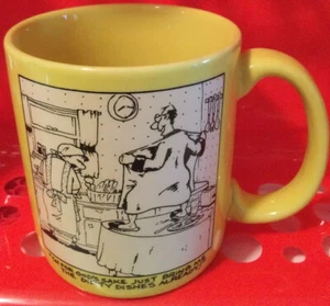 Vtg Coffee Mug Cartoon Strip Old Man Flasher Stoneware Silly Gill-Mania - Picture 1 of 6