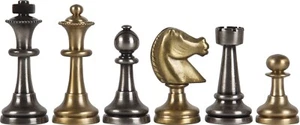 Brass Staunton Chessmen Made in Italy for Cambor Games - Picture 1 of 1
