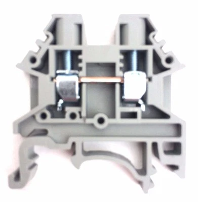 DIN Rail Terminal Blocks 100 Quantity DK4N Gray Dinkle 10 AWG Gauge 30A 600V - Image 1 of 3