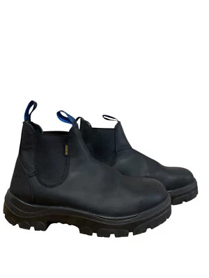 Bota de trabajo sin cordones para hombre con puntera de seguridad Hobart azul acero talla 11,5 Foto 1 de 4