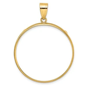 2006-Now $50 1 oz American Buffalo Prong Set Plain Coin Bezel in 14k Gold - Picture 1 of 7
