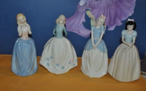 VINTAGE GREENBRIER Set Internazionale/4 RAGAZZA LE BAL DES DEBUTANTES STILE LLADRO 5,5" - Foto 1 di 4