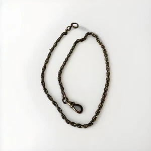 Vintage Hadley Pocket Watch Key Chain Fob Gold Filled Chain 13.5" H3 - Picture 1 of 9