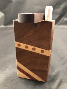 CLASSIC TOBACCO STASH SET PORTABLE WOOD ONE HITTER DISCRETE 4" CHILLUM TASTER OG - Picture 1 of 12