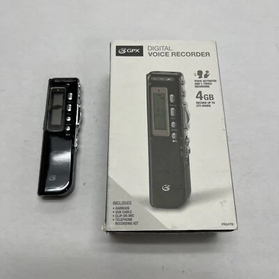 GPX Digital Voice Recorder 4GB Record up to 272 hr (DAMAGED) - Image 1 of 4
