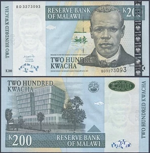 MALAWI 🇲🇼 P55* 200 KWACHA* ND 01/06/2004* UNC GEM* USA SELLER - Picture 1 of 1