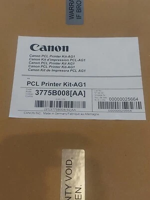 Canon PCL Printer kit - AG1  3775B008(AA)  sealed - Image 1 of 2