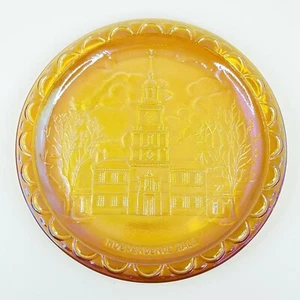 American Bicentennial Commemorative Plate Carnival Glass #1965 Independence Hall - Picture 1 of 6
