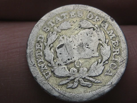 1856 O Seated Liberty Silver Dime- New Orleans, Good Details, Huge Die Cud? Cover