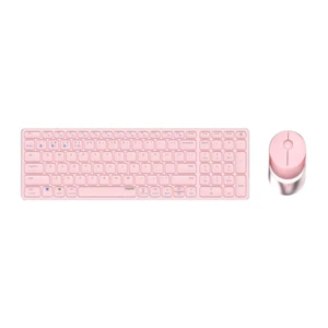 Rapoo 9750M Klawiatura Mysz Zestaw RF Wireless Bluetooth Różowy przełącznik nożycowy QWERTZ - Zdjęcie 1 z 2