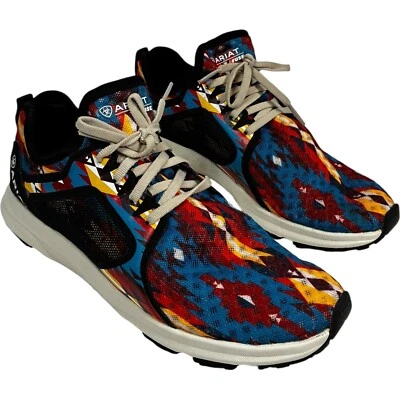 Ariat Mujer Azul Azteca Malla Fusible Tenis Zapatos 10039083 Talla 8B Foto 1 de 4