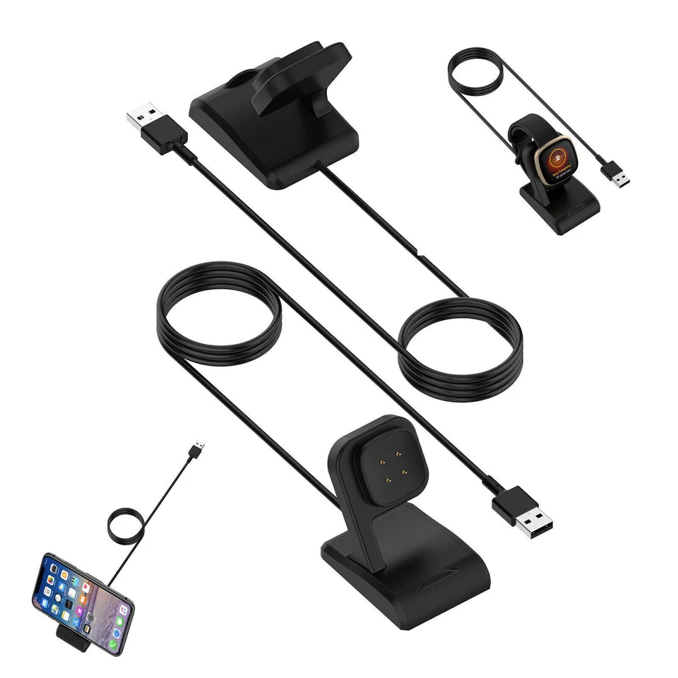 Charging Cradle Dock With Chip Protection for Fitbit Versa3 Fitbit Sence Watch