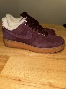 Nike AF1 Air Force 1 Premium Winter Burgundy Crush Shoes Sneakers Men’s 10.5 - Picture 1 of 11