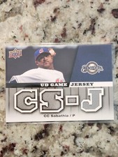 2009 Upper Deck UD Game Jersey #GJCS CC Sabathia - Brewers