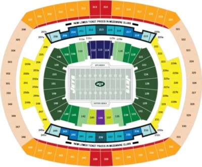 2 NEW YORK JETS VS MIAMI DOLPHINS 12/7 ESQUINA INFERIOR 131 FILA 22 CON ESTACIONAMIENTO VIP Foto 1 de 2