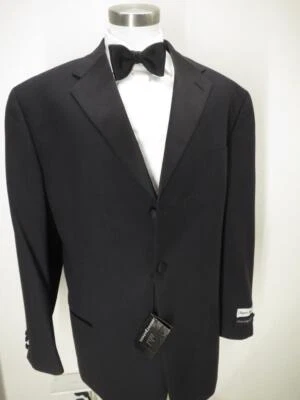 NWT JHANE BARNES wool SB 3B notch lapel tuxedo suit US 46 L Elegant! L74 - Image 1 of 4