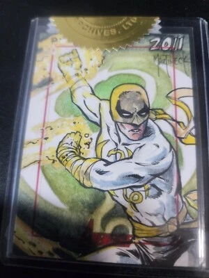 2012 Marvel Greatest Heroes Avengers Sketch Warren Martineck 2011 Iron Fist  - Image 1 of 2