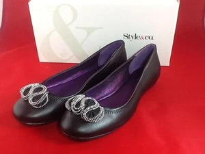 Scarpe da donna Style & Co bionde basse nere taglie 5,5, 6, 7,5, 8,5 NUOVE - Foto 1 di 6