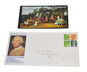 British Collectable Royal Mail Stamps WEDGWOOD 1980 FDI & £3 Book of Stamps VGC - Picture 1 of 13