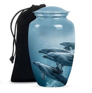 Dolphin Large Burial Urns For Ashes Cremation Urn For Adult Ashes - Picture 1 of 7